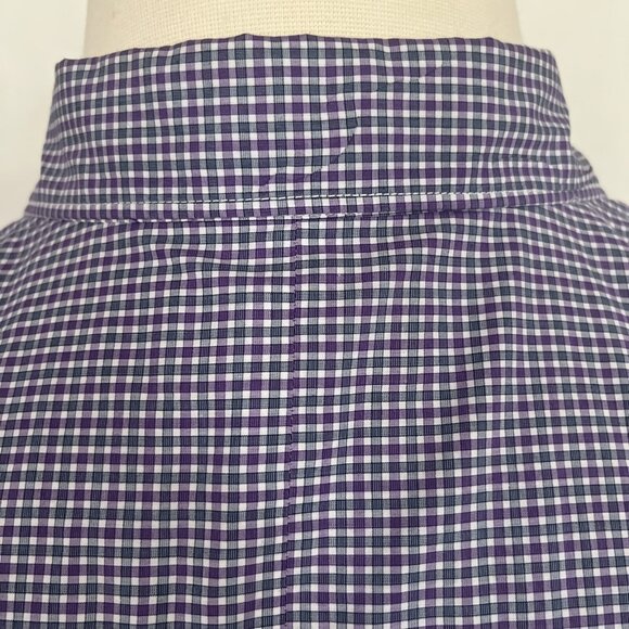 Vince Shirt Button Up Men's XL Long Sleeve Purple Blue Checkered EUC - Picture 2 of 6